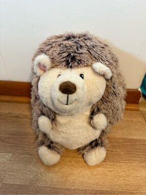 Gigglescape Brown Hedgehog Plush Toy Stuffed Animal 10" Transforms! Giggle Scape